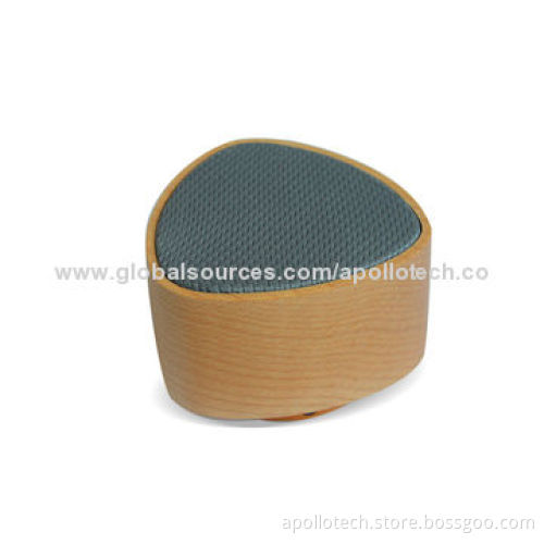 Portable Bluetooth Speakers, Measures 83.5 x 84 x 36mm, 120g, Wooden Material, V4.0+EDR BT Version
